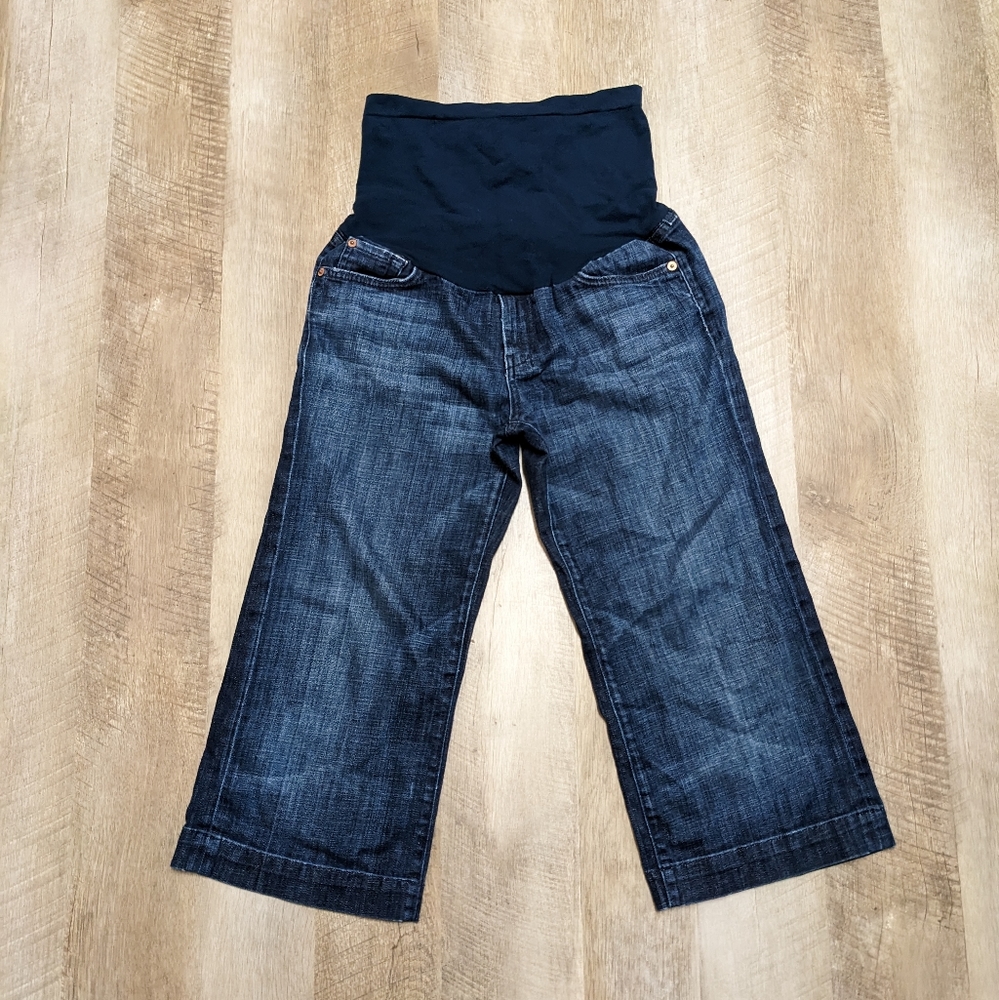 7 For All Mankind Maternity Cropped Jeans